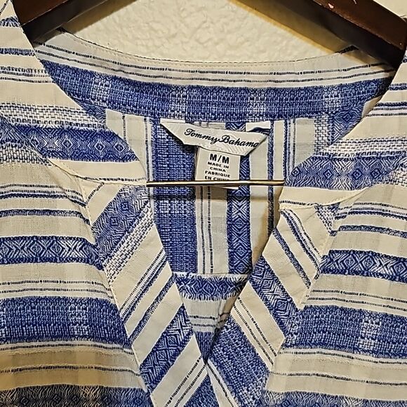 Tommy Bahama stripped shirt medium - Picture 2 of 8